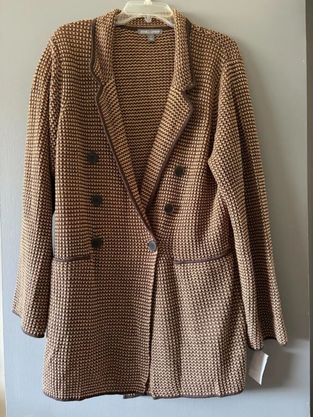 Jessica London cardigan brown and beige